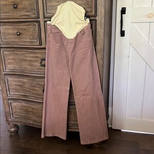 Pink Blush Stylish Mauve Maternity Jeans